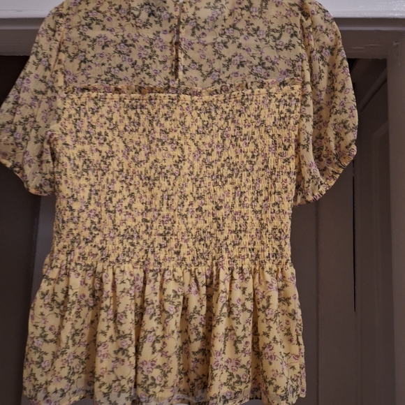 Torrid Babydoll Smocked Tiered Short Sleeves Top Womens Size 00 - Picture 5 of 7